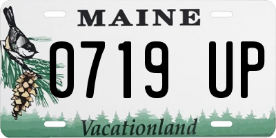 ME license plate 0719UP