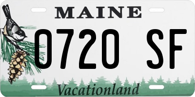 ME license plate 0720SF