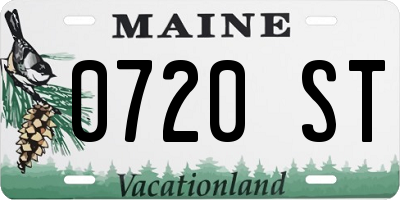 ME license plate 0720ST