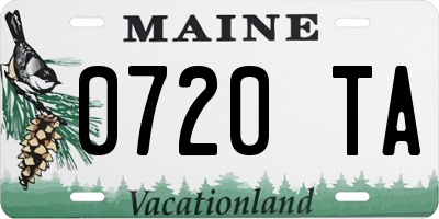 ME license plate 0720TA