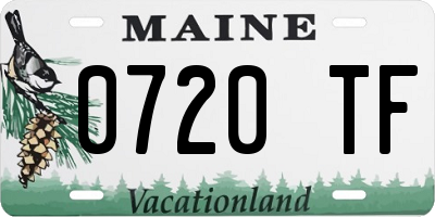 ME license plate 0720TF