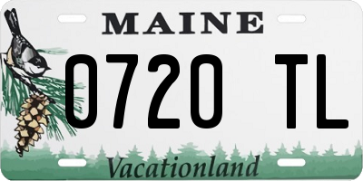 ME license plate 0720TL
