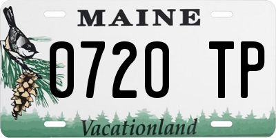 ME license plate 0720TP
