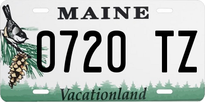 ME license plate 0720TZ