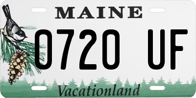 ME license plate 0720UF