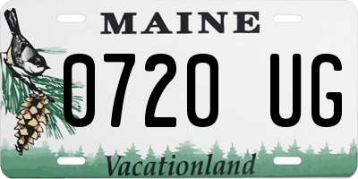 ME license plate 0720UG