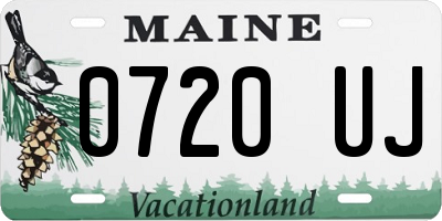 ME license plate 0720UJ