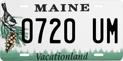 ME license plate 0720UM