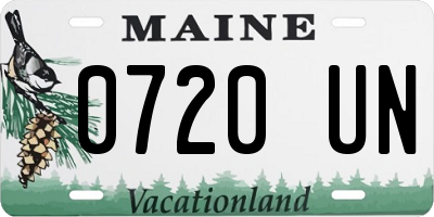 ME license plate 0720UN