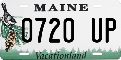 ME license plate 0720UP