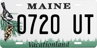 ME license plate 0720UT