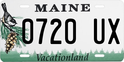 ME license plate 0720UX