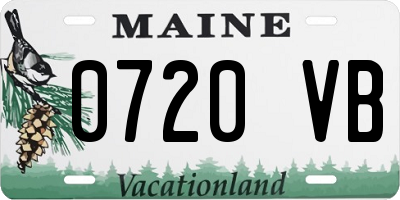 ME license plate 0720VB