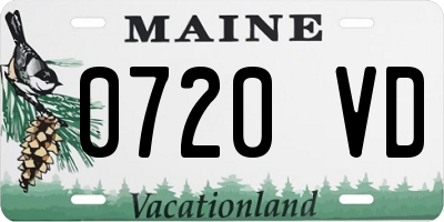 ME license plate 0720VD