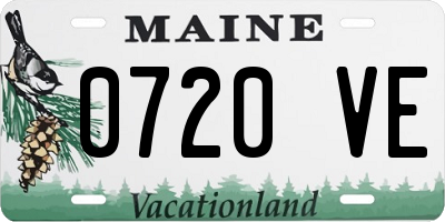 ME license plate 0720VE