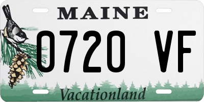 ME license plate 0720VF