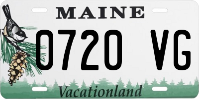 ME license plate 0720VG