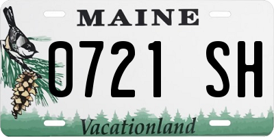 ME license plate 0721SH