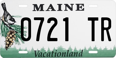 ME license plate 0721TR