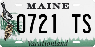 ME license plate 0721TS