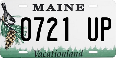 ME license plate 0721UP