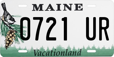 ME license plate 0721UR