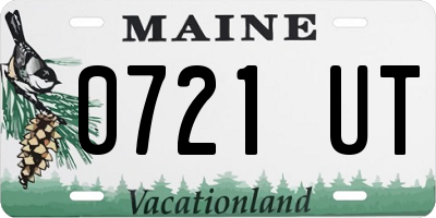 ME license plate 0721UT