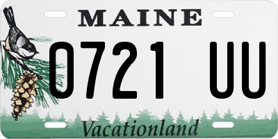 ME license plate 0721UU