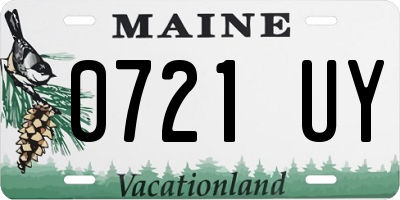 ME license plate 0721UY