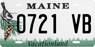 ME license plate 0721VB
