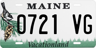 ME license plate 0721VG