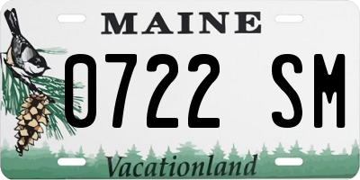 ME license plate 0722SM