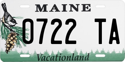 ME license plate 0722TA