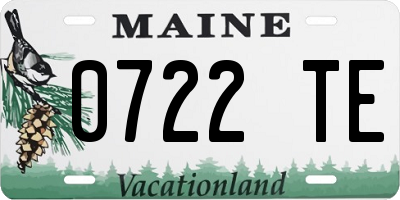 ME license plate 0722TE