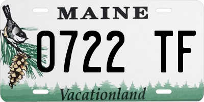 ME license plate 0722TF