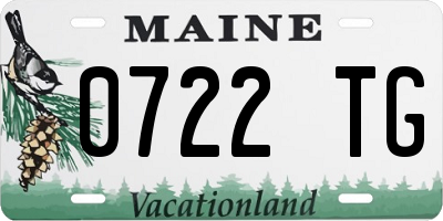 ME license plate 0722TG