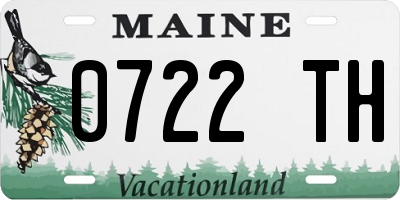 ME license plate 0722TH