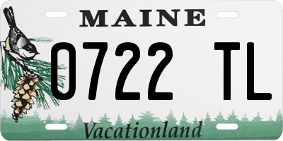 ME license plate 0722TL