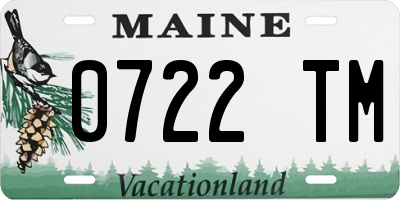 ME license plate 0722TM