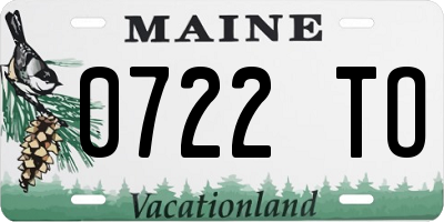 ME license plate 0722TO
