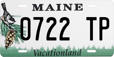 ME license plate 0722TP