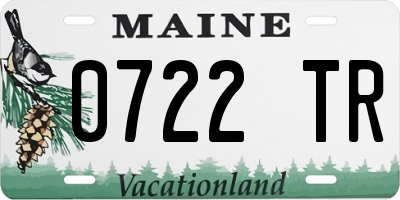 ME license plate 0722TR