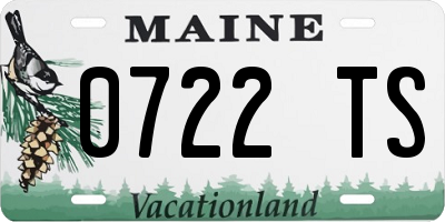 ME license plate 0722TS