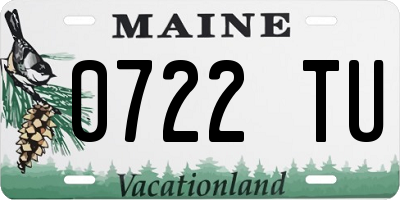 ME license plate 0722TU