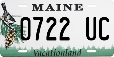 ME license plate 0722UC