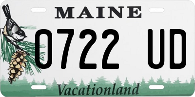 ME license plate 0722UD
