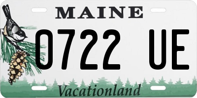 ME license plate 0722UE