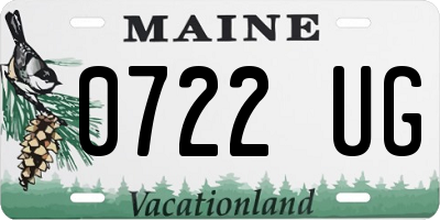 ME license plate 0722UG