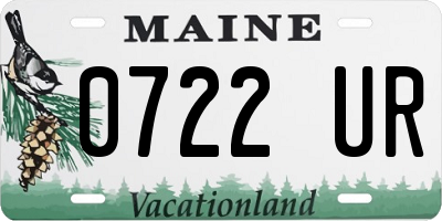 ME license plate 0722UR