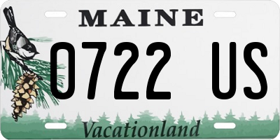 ME license plate 0722US